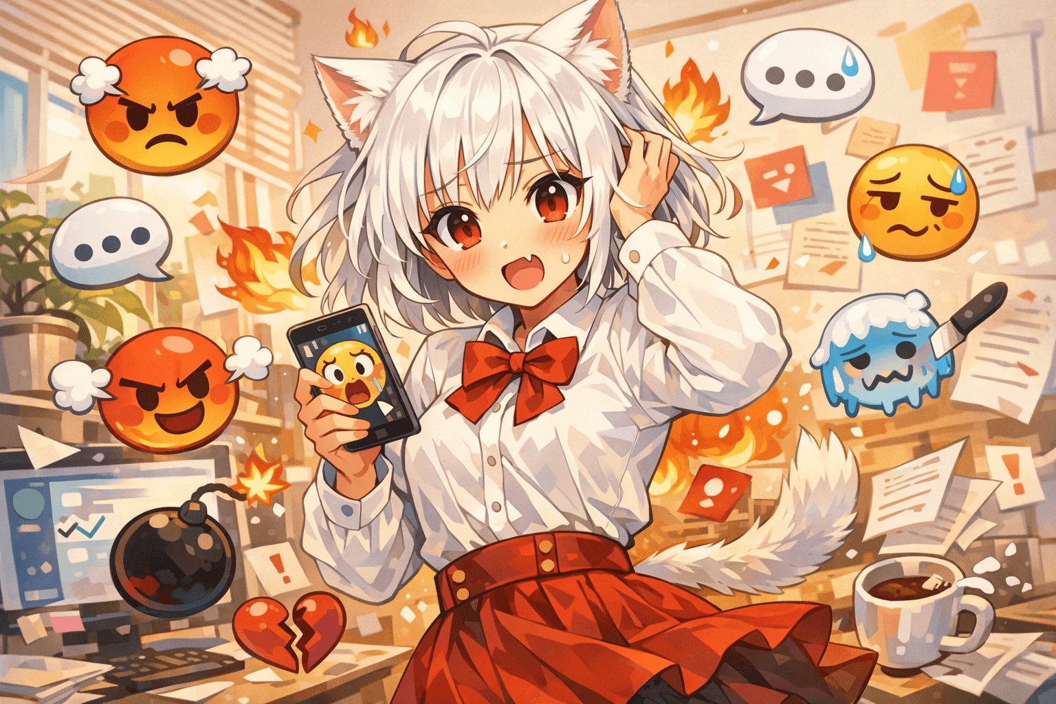 Chat del lavoro: emoji passive-aggressive e panico in 4K